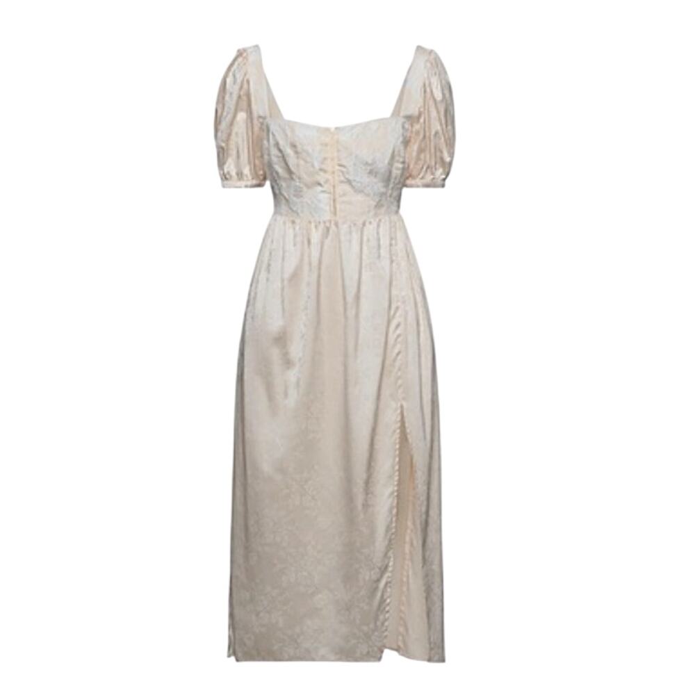 For Love and Lemons Brenda Midi Dress in Ivory M